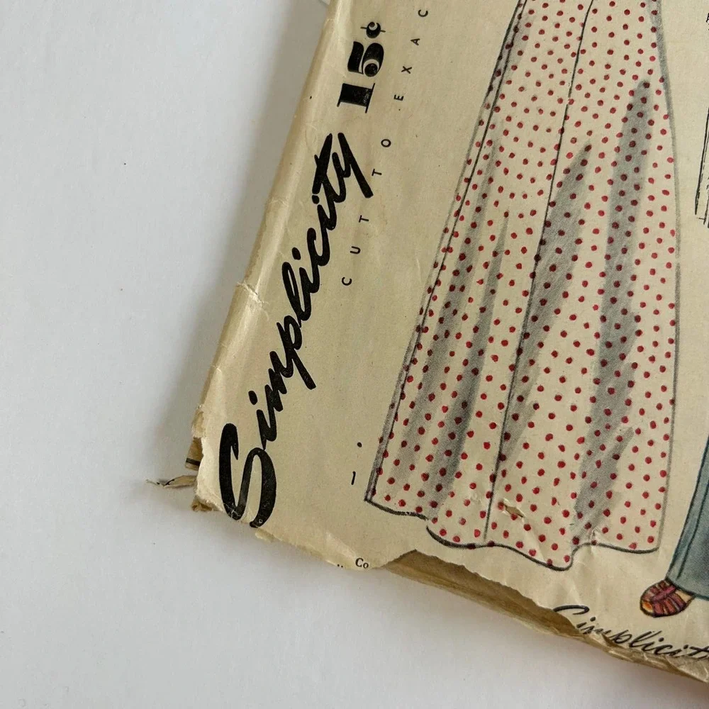 Simplicity Vintage 1940's Pattern #1359 Women's and Misses‎ Negligee Size 14